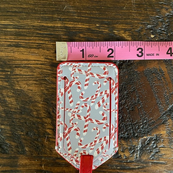 Vera Bradley Keep a Secret Luggage Tag Candy Canes New With Tags - Picture 8 of 9
